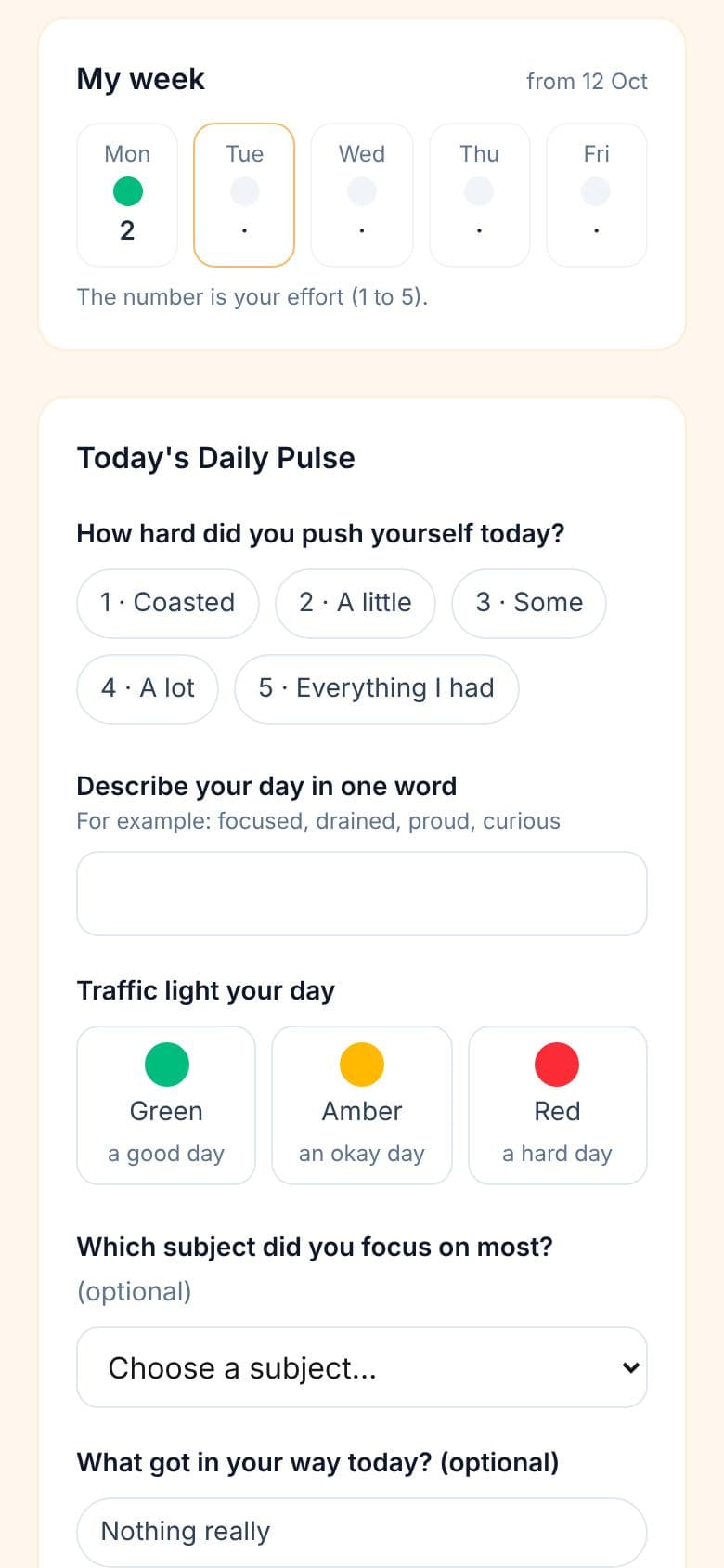 A pupil's week and today's Daily Pulse
